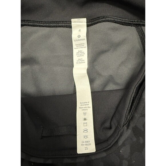 Lululemon Leggings Womens Pace Rival Crop 22" Formation Camo Deep Coal Run. Sz 4 - Picture 14 of 16